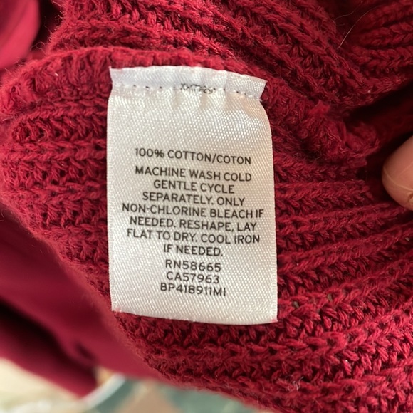 BP maroon open knit cardigan w/ pockets - Picture 2 of 4